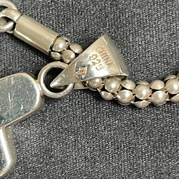 Silpada Sterling Silver Popcorn Necklace with Cross Pendant 19g - Picture 6 of 17